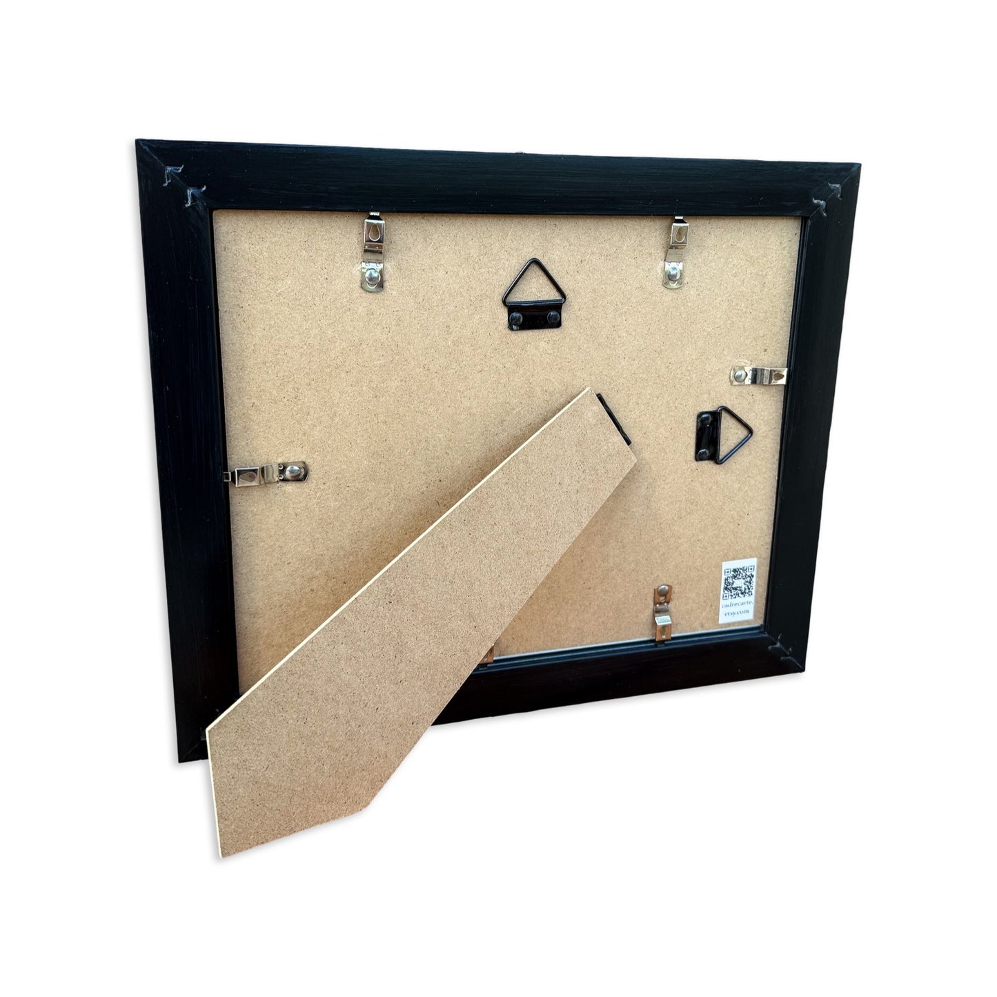 Baroque 8x10 Picture Frame: Hand-Painted Black & Gold, Resin Filigree