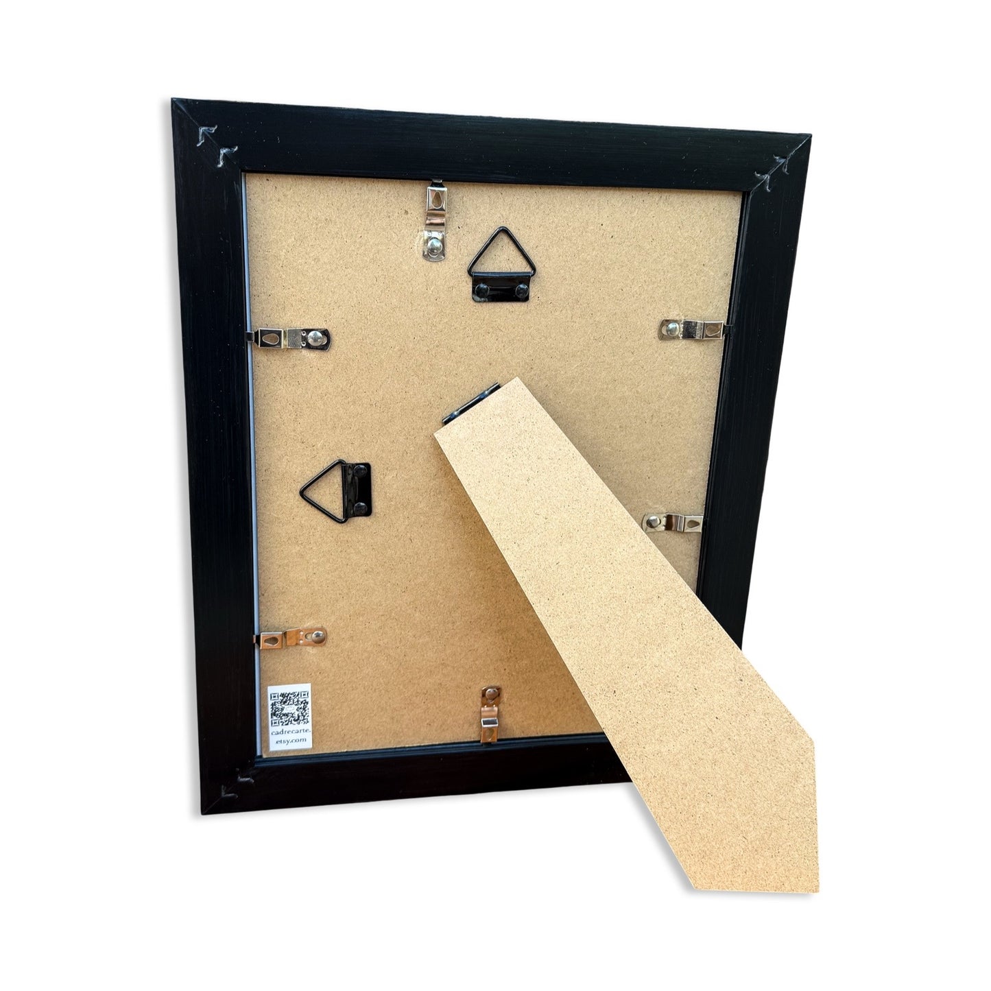 Baroque 8x10 Picture Frame: Hand-Painted Black & Gold, Resin Filigree