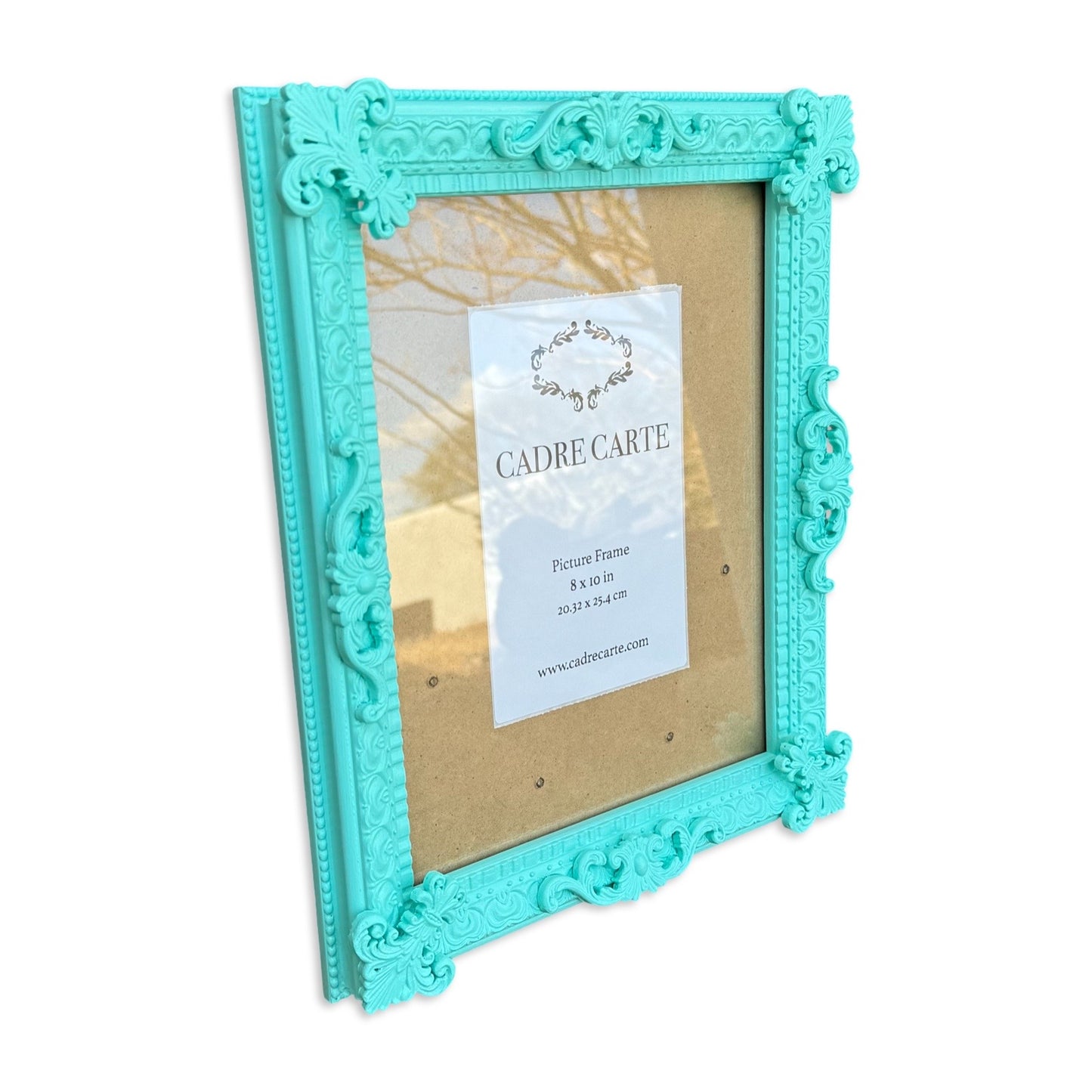 Baroque 8x10 Picture Frame: Handpainted Ornate Pine Wood, Real Glass