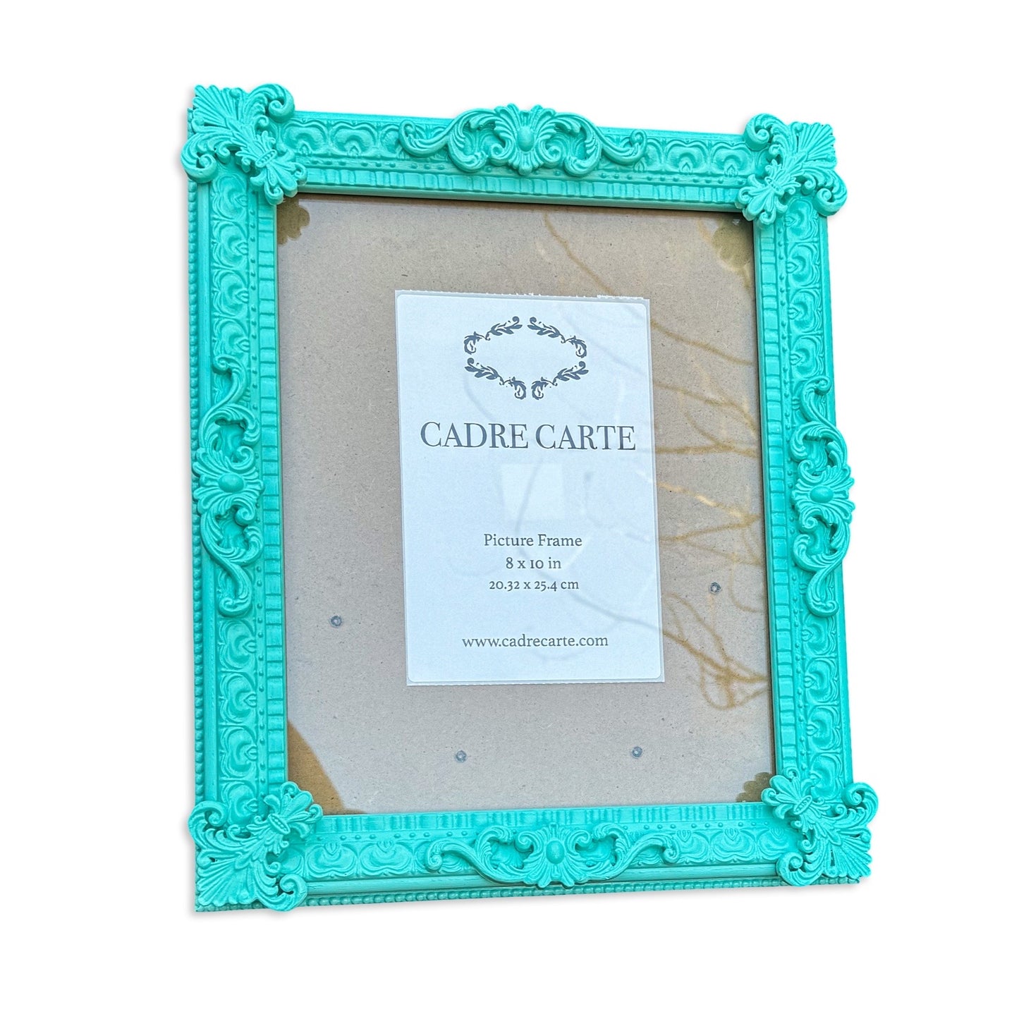 Baroque 8x10 Picture Frame: Handpainted Ornate Pine Wood, Real Glass