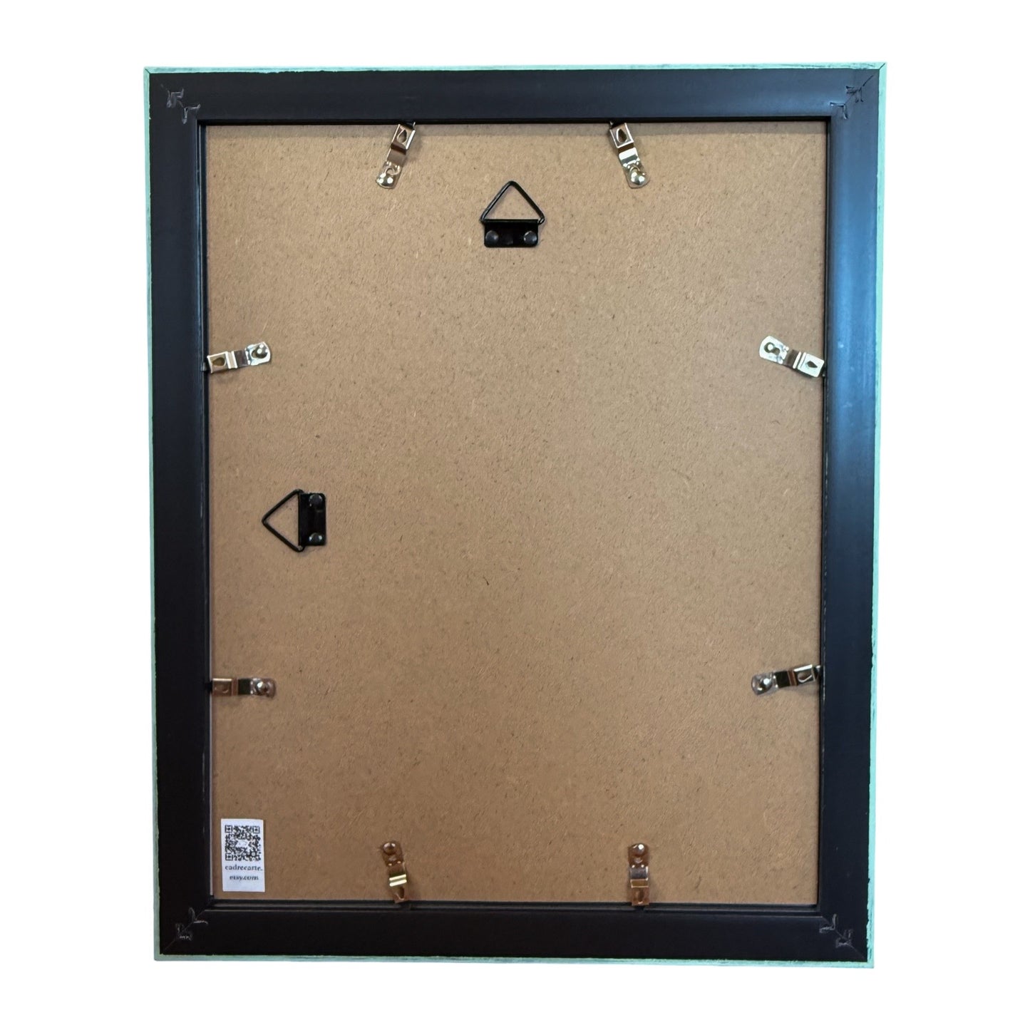 Ornate 11x14 Picture Frame: Mint Green with Handmade Resin Scroll Filigree Embellishments