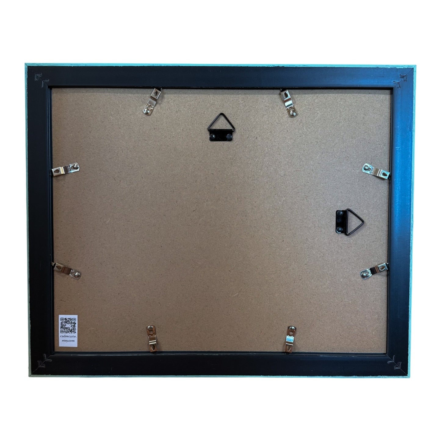 Ornate 11x14 Picture Frame: Mint Green with Handmade Resin Scroll Filigree Embellishments