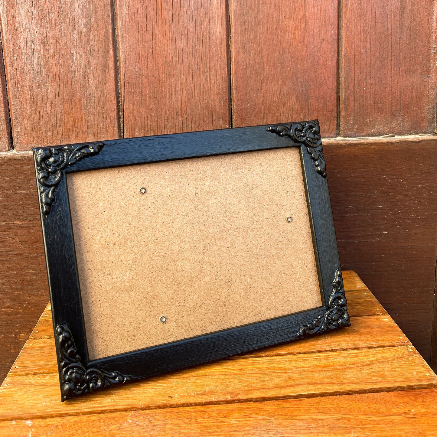 Handpainted Plastic Photo Frame, Budget Friendly, Solid Black