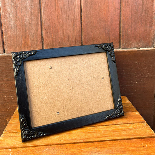 Handpainted Plastic Photo Frame, Budget Friendly, Solid Black