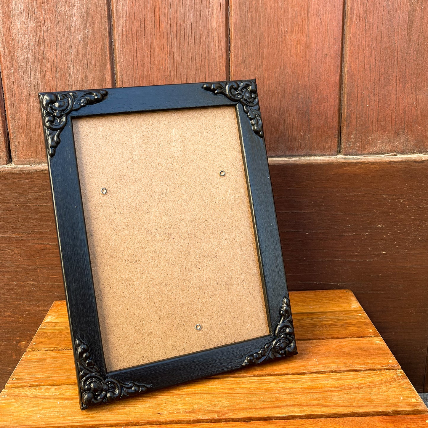 Handpainted Plastic Photo Frame, Budget Friendly, Solid Black