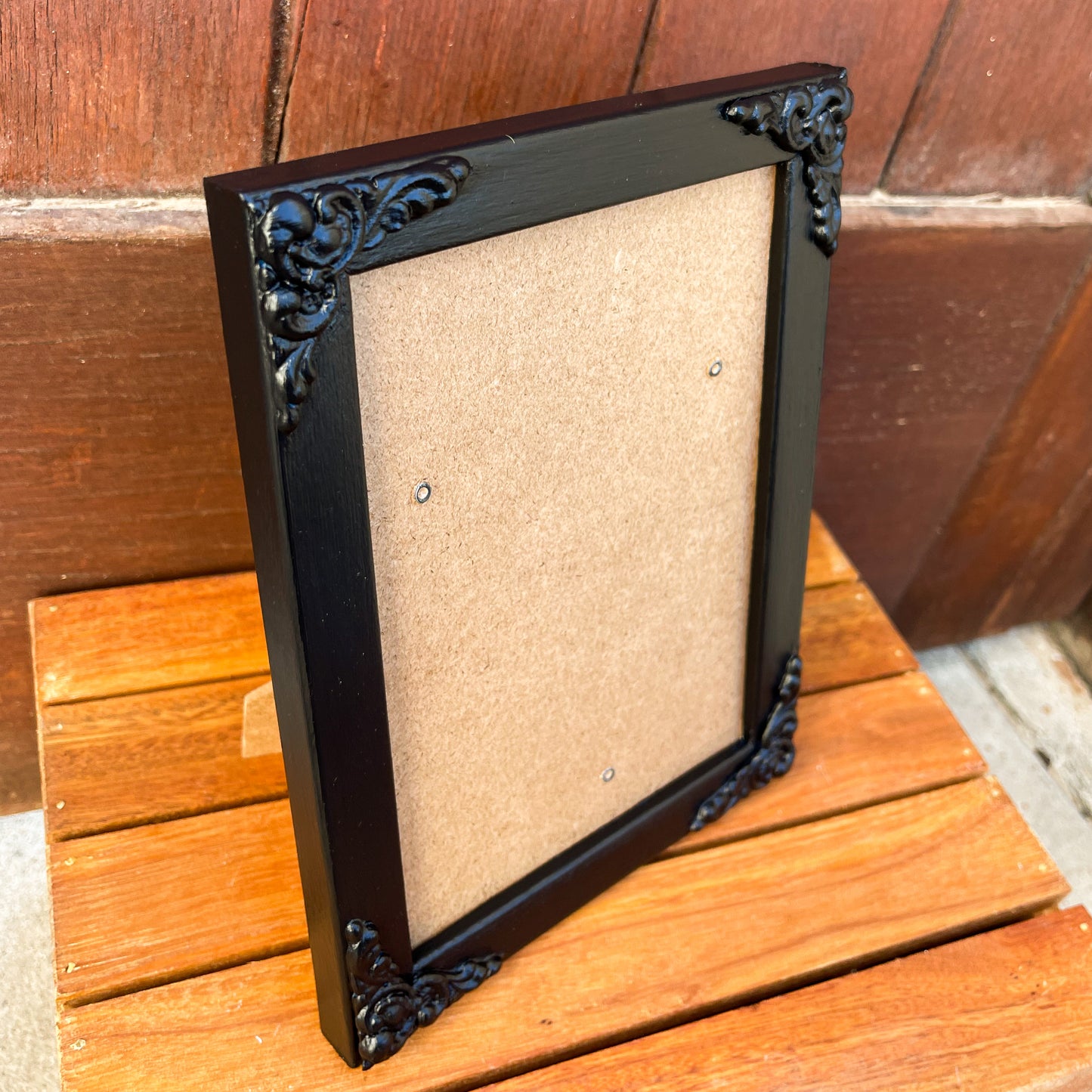 Handpainted Plastic Photo Frame, Budget Friendly, Solid Black